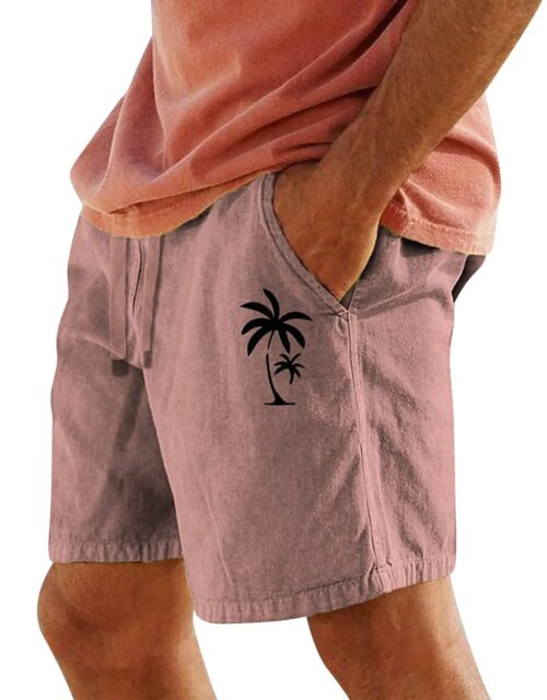 Men's Sports Cotton Linen Casual Loose Shorts