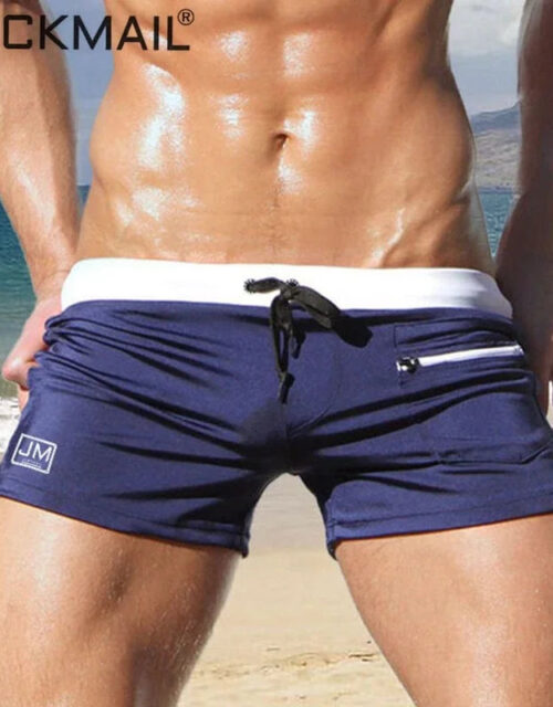 JOCKMAIL Man Swim Trunks Hot Breathable Swimwear Men's Swimsuits Boxer Briefs Sunga Maillot De Bain Beach Shorts