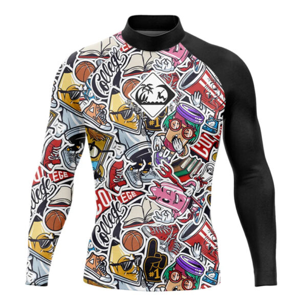 Surfing Shirts Rashguard men's Swimwear Uv Sun Protection Shirt Long Sleeve Surf Beach Clothing Diving Apparel Ropa Surf Hombre - Image 2