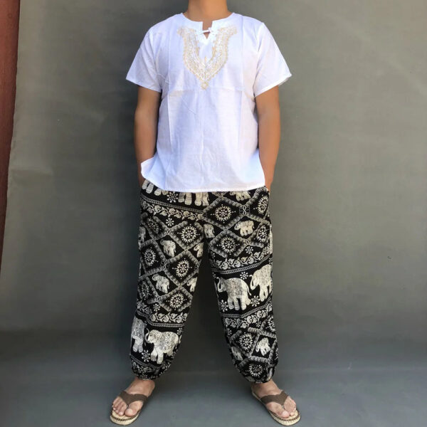 Summer Beach Style Thai Lantern Pants Wide Leg Pant - Image 3