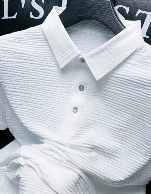 European Goods Ice Silk Short-sleeved Men's Polo Shirt
