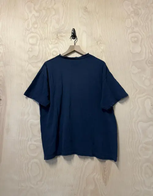 Vintage Y2K Nike Distressed Navy Blue Cotton T Shirt size XL