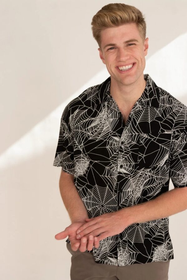 Spiderweb Button Up Shirt